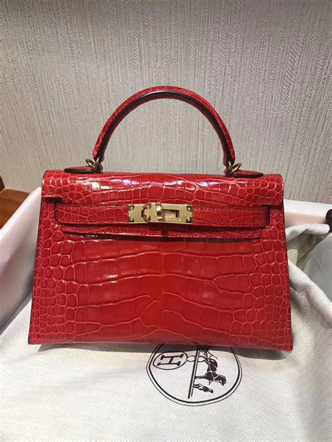 hermes kelly bag red|hermes red crocodile kelly bag.